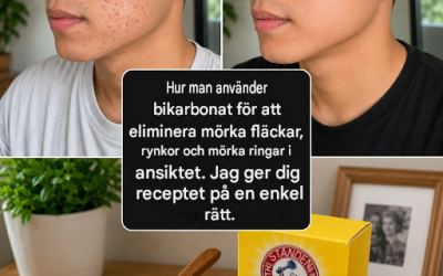 Hur man använder bikarbonat för att ta bort mörka fläckar, rynkor och mörka ringar i ansiktet.