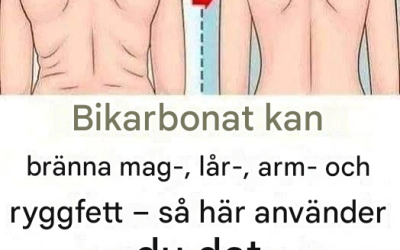 3 recept med bikarbonat för att bränna magfett