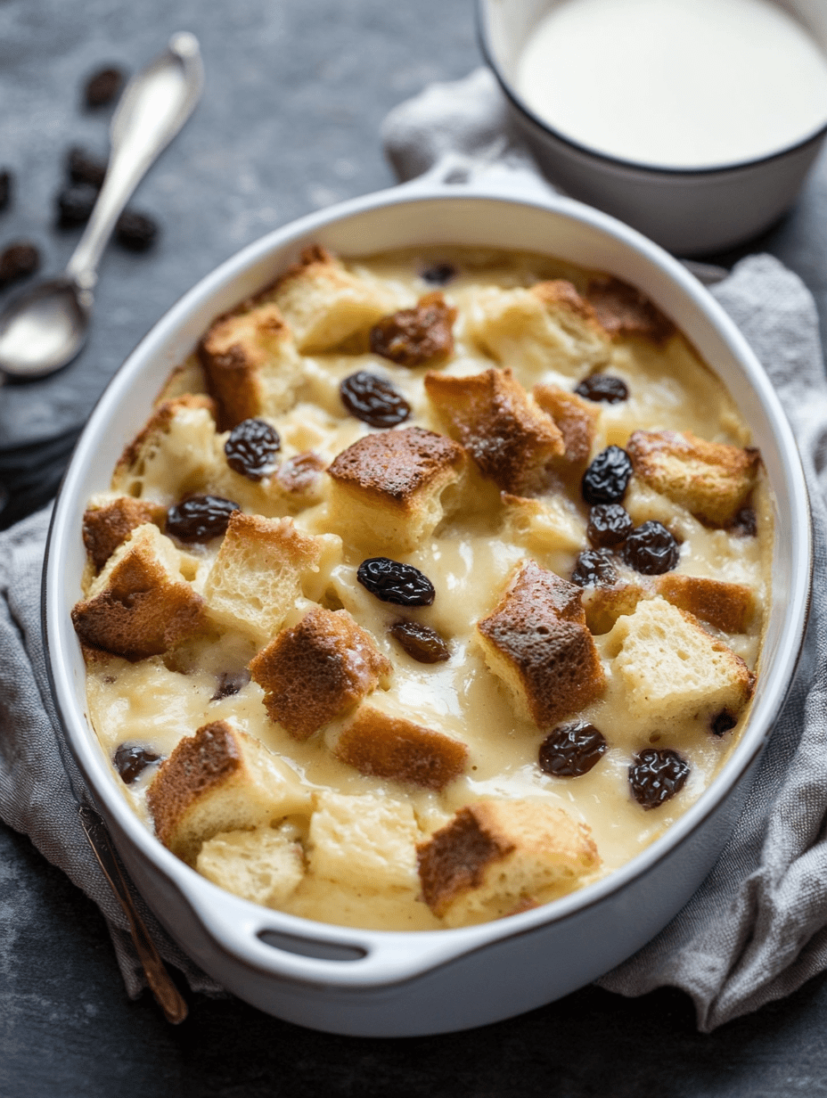 Gammaldags brödpudding med vaniljsås