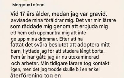 En hjälpande hand utsträckt vid 17, en hemlighet bevarad i fem år: hur en lärare skrev om mitt öde