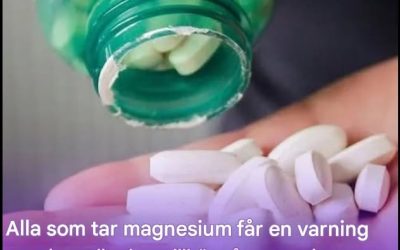 Alla som tar magnesium får en varning om de faller under någon av dessa två grupper.