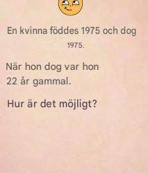 Gåta: Den här kvinnan föddes 1975