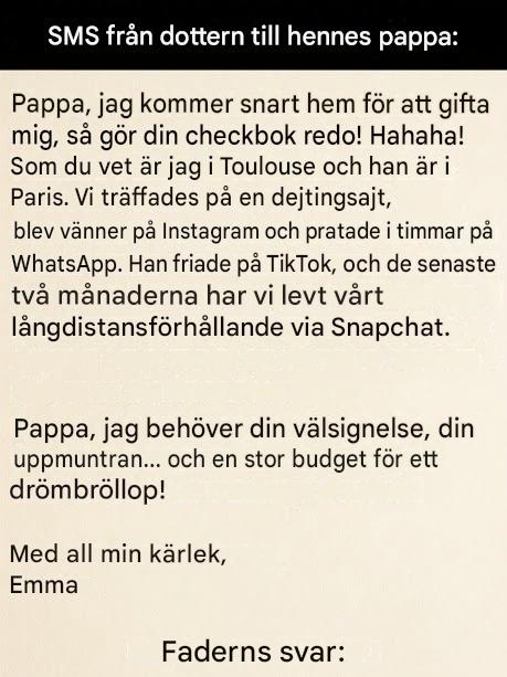 När en flicka tillkännager sitt virtuella bröllop för sin pappa blir hans svar viralt
