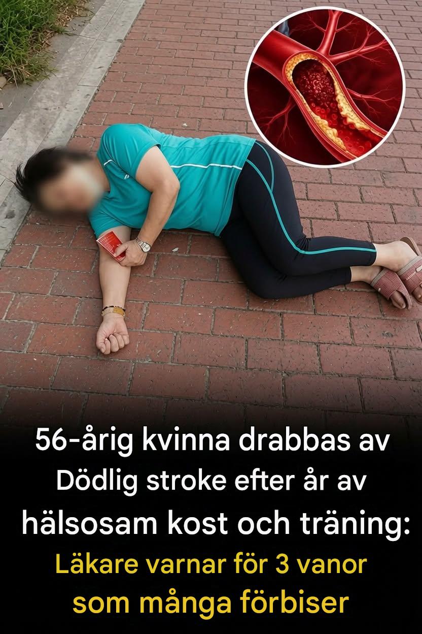 56-årig kvinna drabbas av dödlig stroke efter år av hälsosam kost och träning: Läkare varnar för 3 vanor som många förbiser
