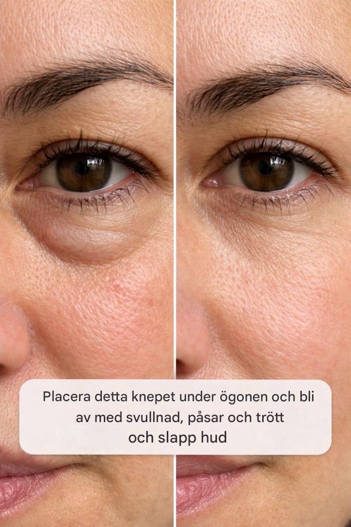 Placera detta knepet under ögonen och bli av med svullnad, påsar och trött och slapp hud