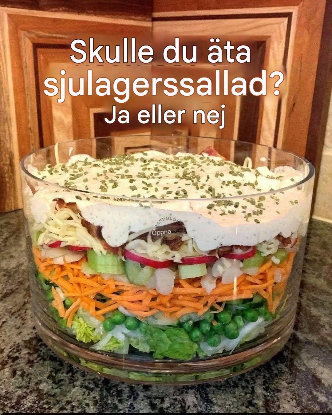 Sju-lagers sallad
