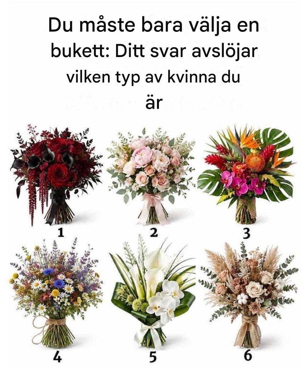Välj en blombukett: Ditt svar kan säga mycket om din personlighet