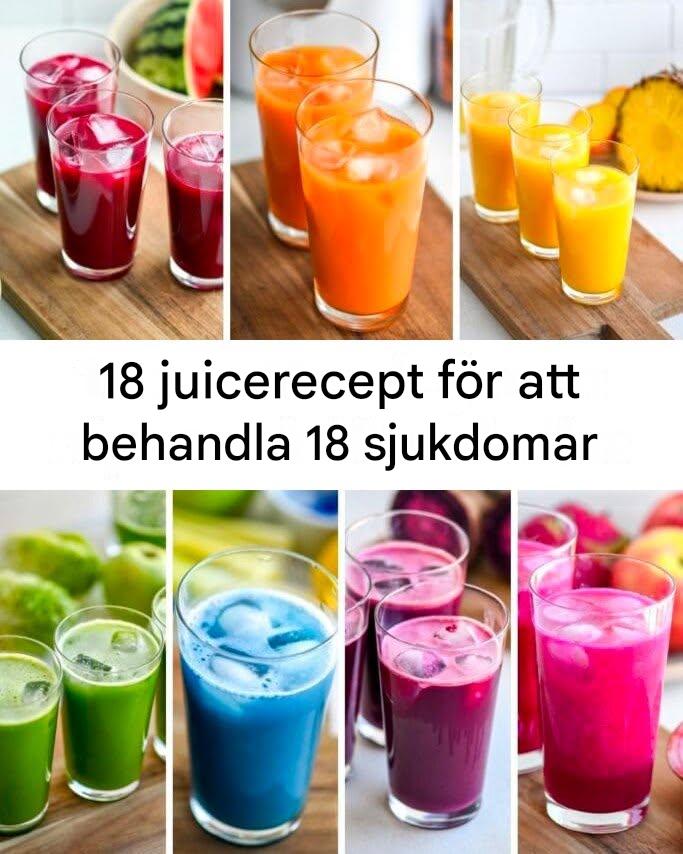 Huvudvärk, stress, depression, diabetes… 18 juicerecept som hjälper dig att läka dig själv