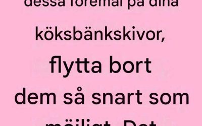 10 saker du inte bör förvara på din köksbänkskiva