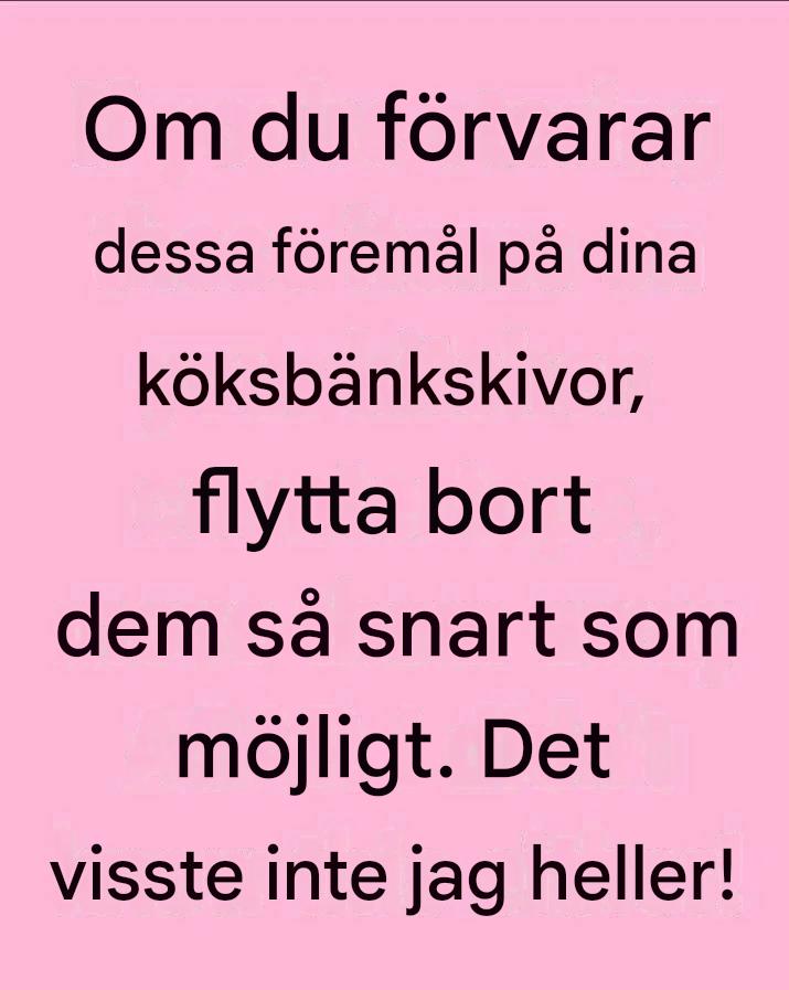 10 saker du inte bör förvara på din köksbänkskiva