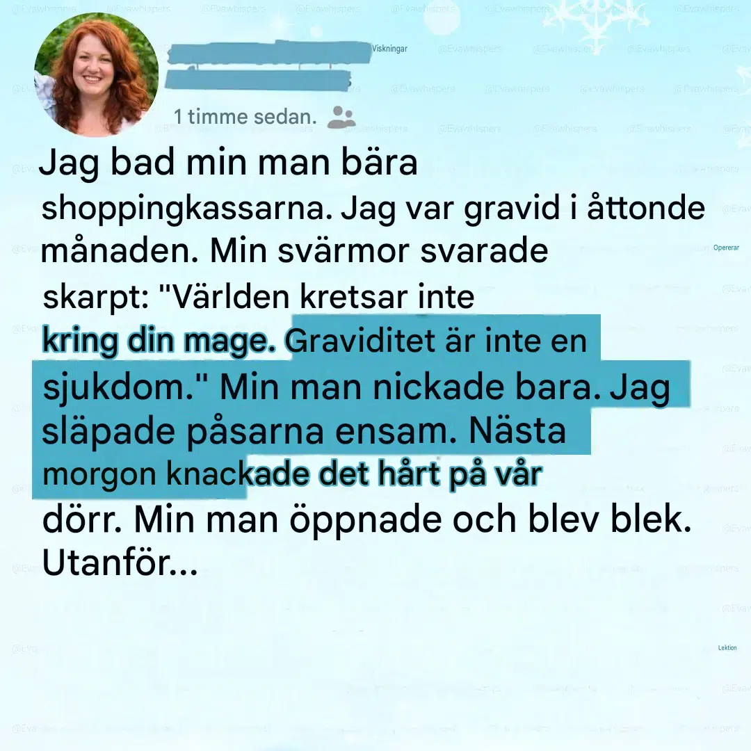 Åtta månader gravid: när en enkel vardagsgest avslöjar brist på stöd