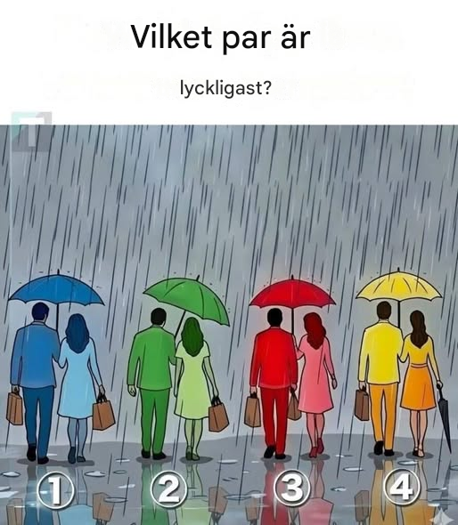 Vilket par ser lyckligast ut? Ditt första val kan avslöja något om din personlighet