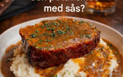 Köttfärslimpa och potatismos med sås