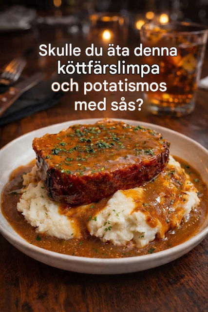 Köttfärslimpa och potatismos med sås
