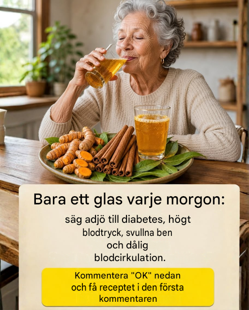 Bara ett glas varje morgon: säg adjö till diabetes, högt blodtryck, svullna ben och dålig blodcirkulation.