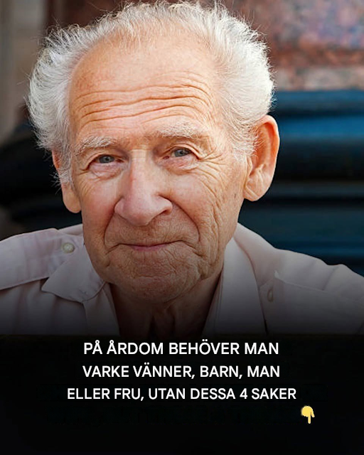 På ålderdomen behöver man inte vänner, barn, man eller hustru, utan dessa fyra saker