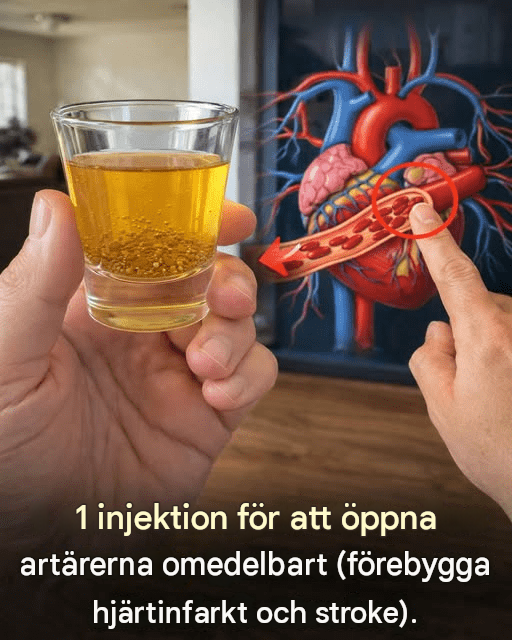 1 enkel injektion hjälper artärerna direkt och förhindrar hjärtinfarkt och stroke