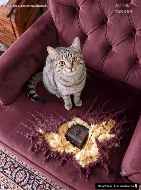 Jag var på väg att kasta bort min avlidna mormors gamla fåtölj tills hennes katt slet upp den och avslöjade hemligheten hon hade gömt i åratal