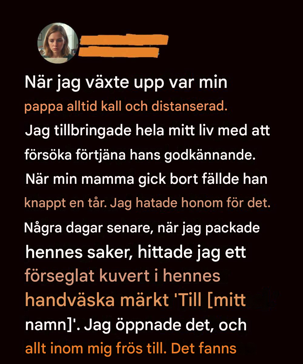 Jag hatade min far i åratal – tills min mors brev avslöjade sanningen