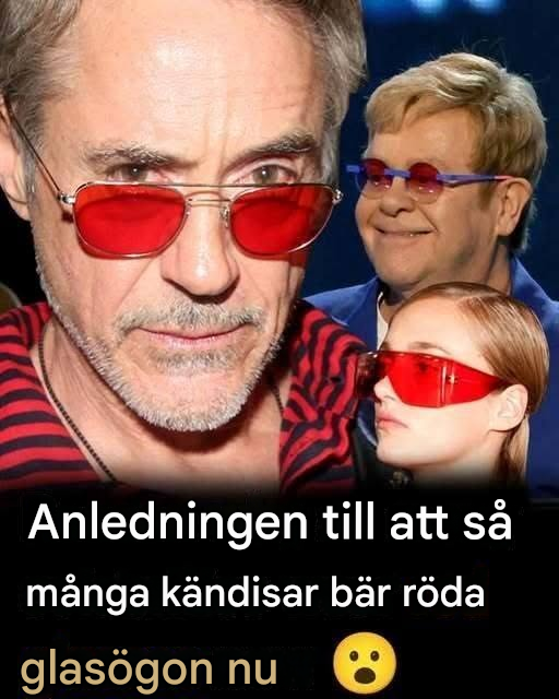 Anledningen till att så många kändisar bär röda glasögon nu 👇🏻⬇️mer i de första kommentarerna ⬇️👇🏻