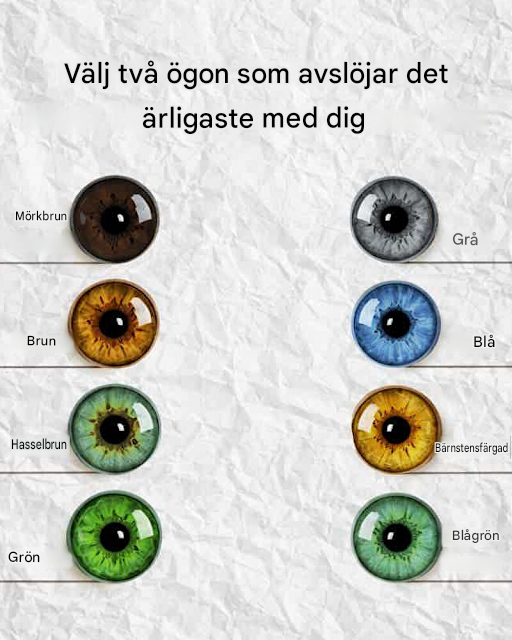 Välj två ögon som avslöjar det ärligaste om dig