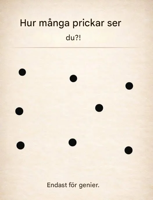 Hur många stickare ser du ut?🔵👀