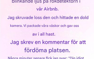 Jag upptäckte en dold kamera i vår Airbnb – och värdens kyliga reaktion förändrade för alltid min syn på resesäkerhet.