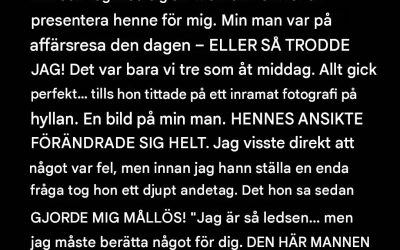 Min sons nya flickvän erkände att hon hade känt min man i flera år.