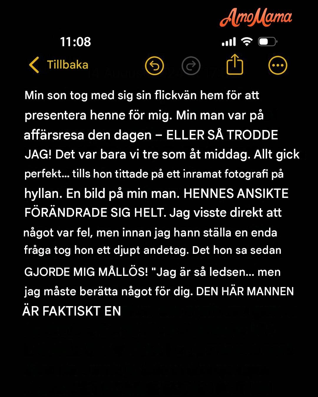 Min sons nya flickvän erkände att hon hade känt min man i flera år.