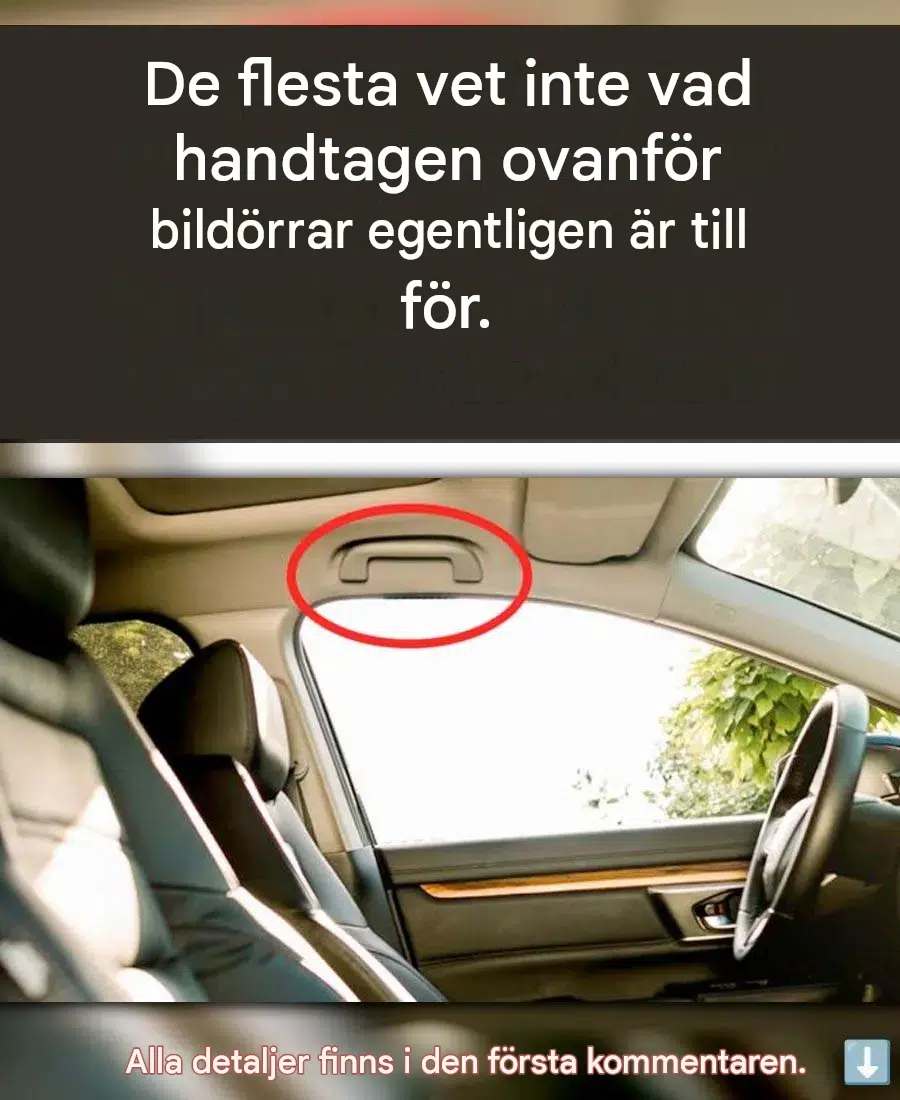 De dolda funktionerna hos handtagen ovanför bildörrarna
