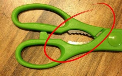 Vad är syftet med den där konstiga, tandade delen på en kökssax? (Du går miste om ett briljant verktyg!)