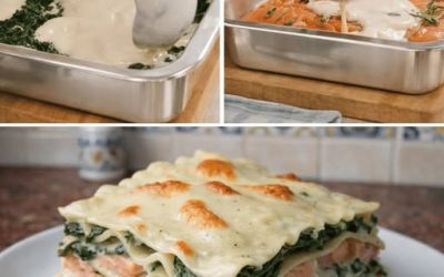 Lasagne med lax och spenat