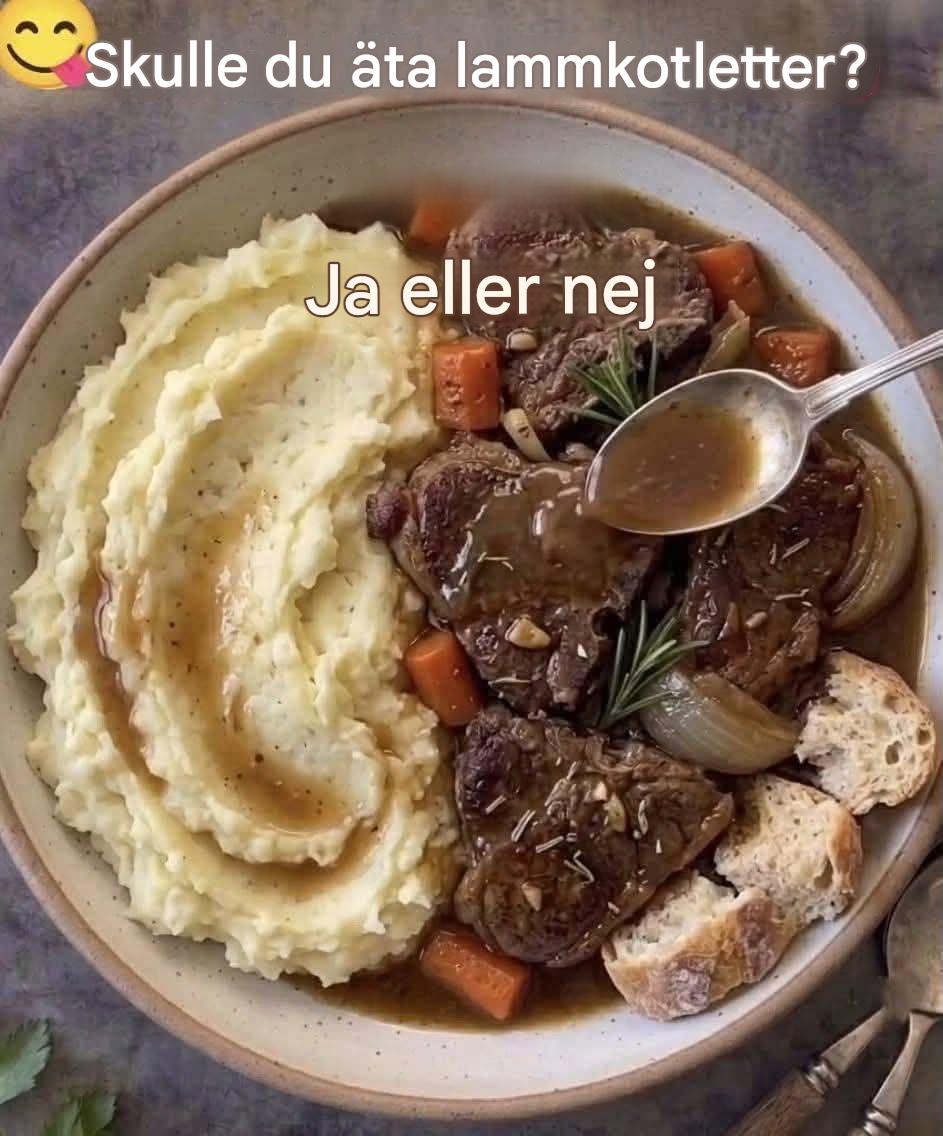 Lammkotletter i långkokt form