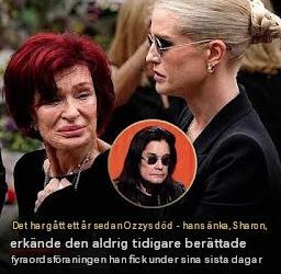 Sharon Osbourne blir känslosam när hon minns Ozzys sista dagar på hans första dödsdag. Läs kommentarerna.