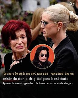 Sharon Osbourne blir känslosam när hon minns Ozzys sista dagar på hans första dödsdag. Läs kommentarerna.