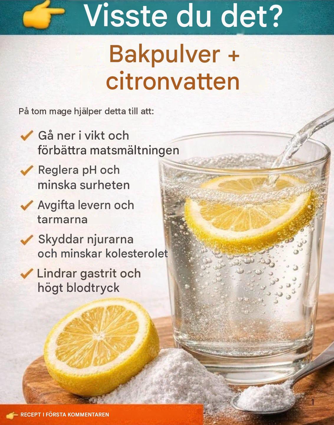 Kraften i bikarbonat + citron. Se mer… se resten i första kommentaren.