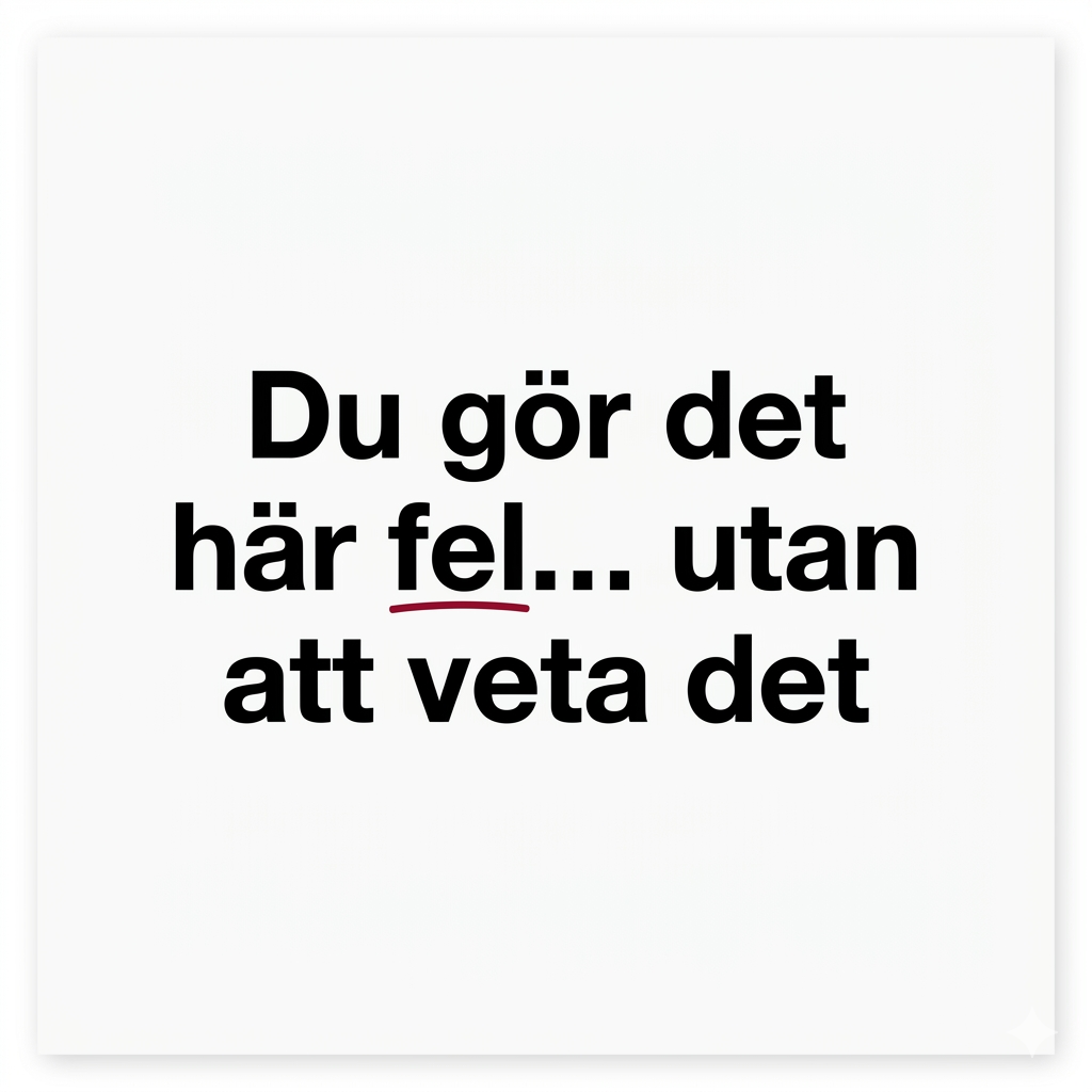 Du gör det här fel… utan att veta det