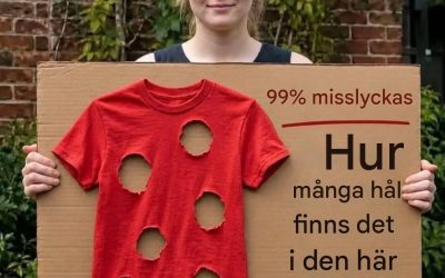 99 % av alla människor har fel… Hur många hål finns det egentligen i den här t-shirten?