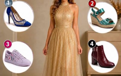 👗✨Vilka skor ska jag välja till den här eleganta klänningen?