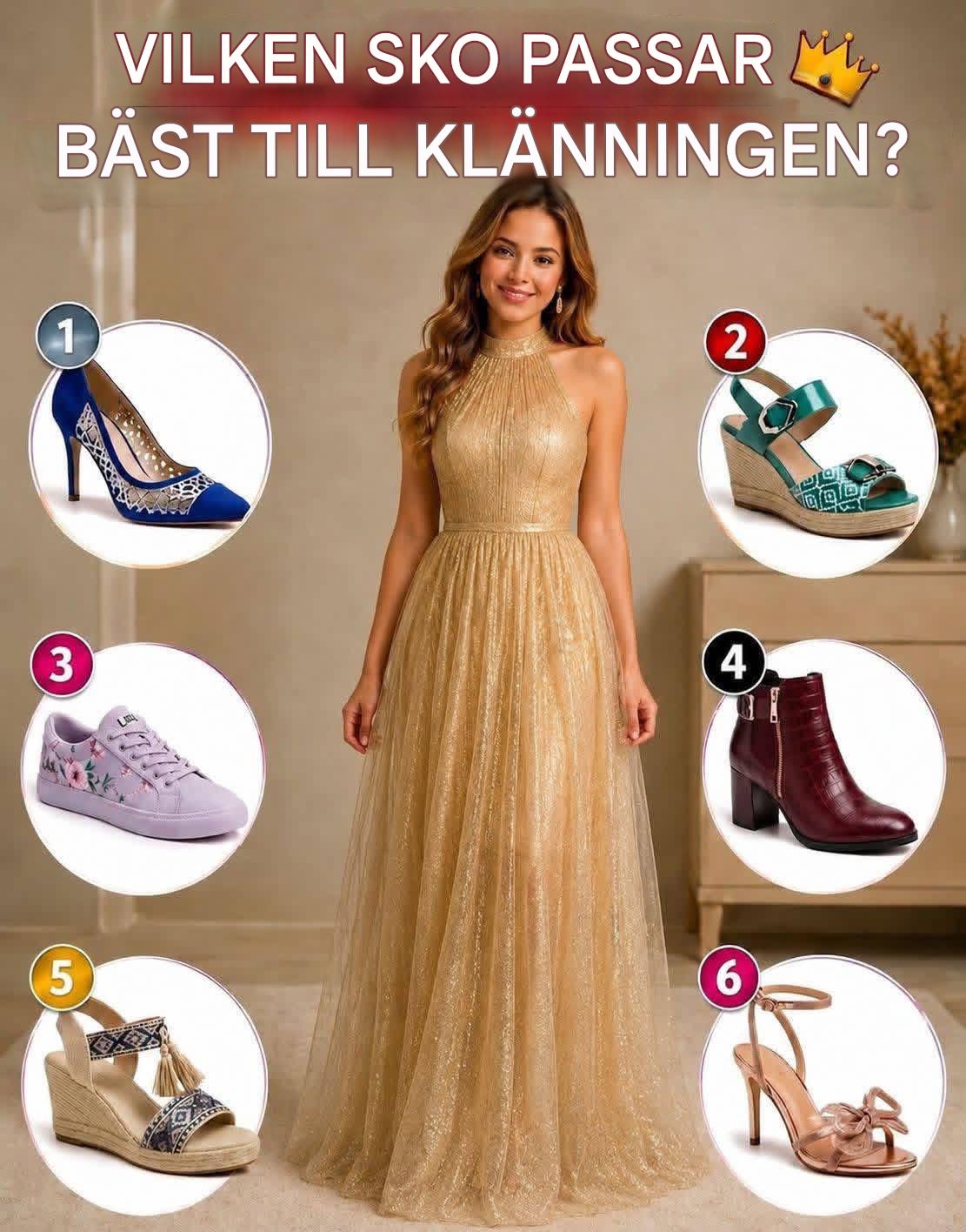 👗✨Vilka skor ska jag välja till den här eleganta klänningen?