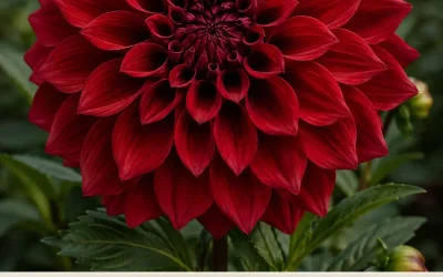 Dahlia ‘Barbarry Freestyle’: en slående röd blomning