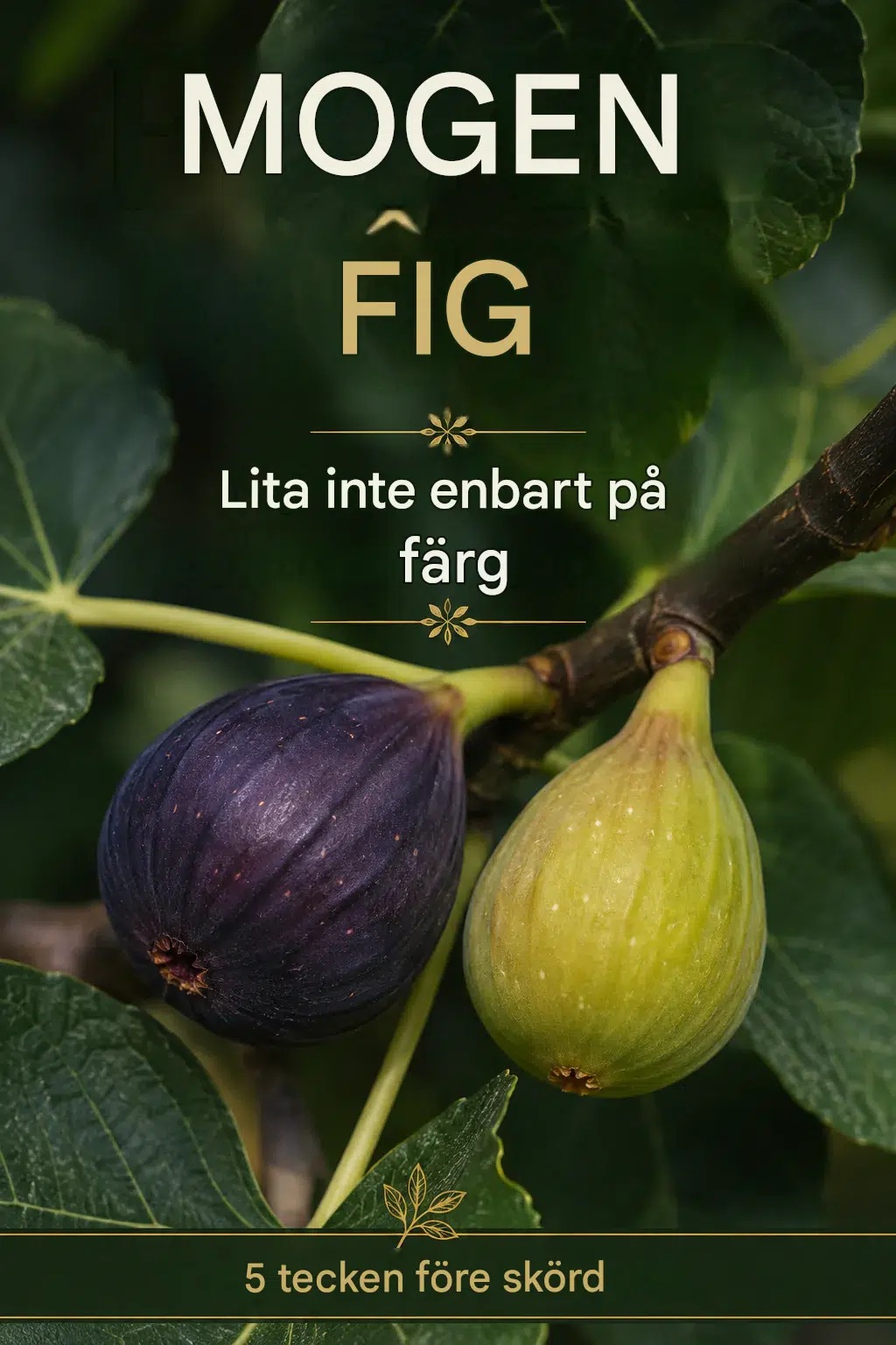 Hur man vet om ett fikon är moget? 5 tecken innan man plockar