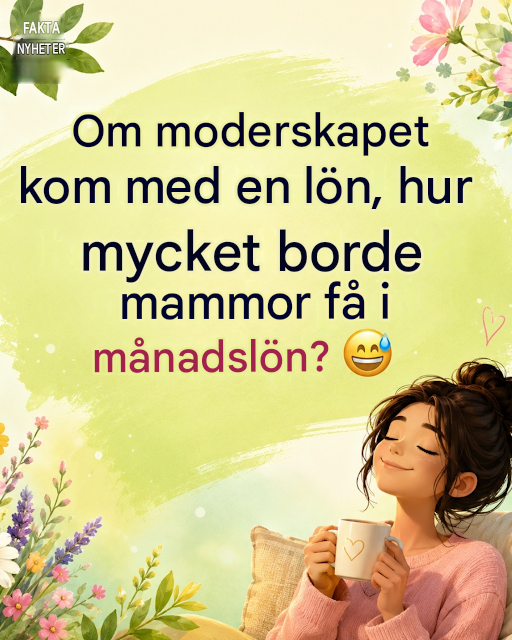 Om moderskapet kom med en lön, hur mycket tycker du att mammor borde få i lön varje månad? V