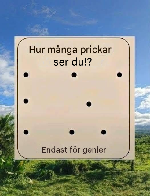 Sökresultat för: Testa din ögons skärpa – Hur många prickar ser du!