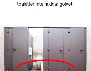 Varför nuddar inte toalettdörrarna golvet?