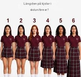 Vilken är rätt längd på kjolen i en skoluniform?