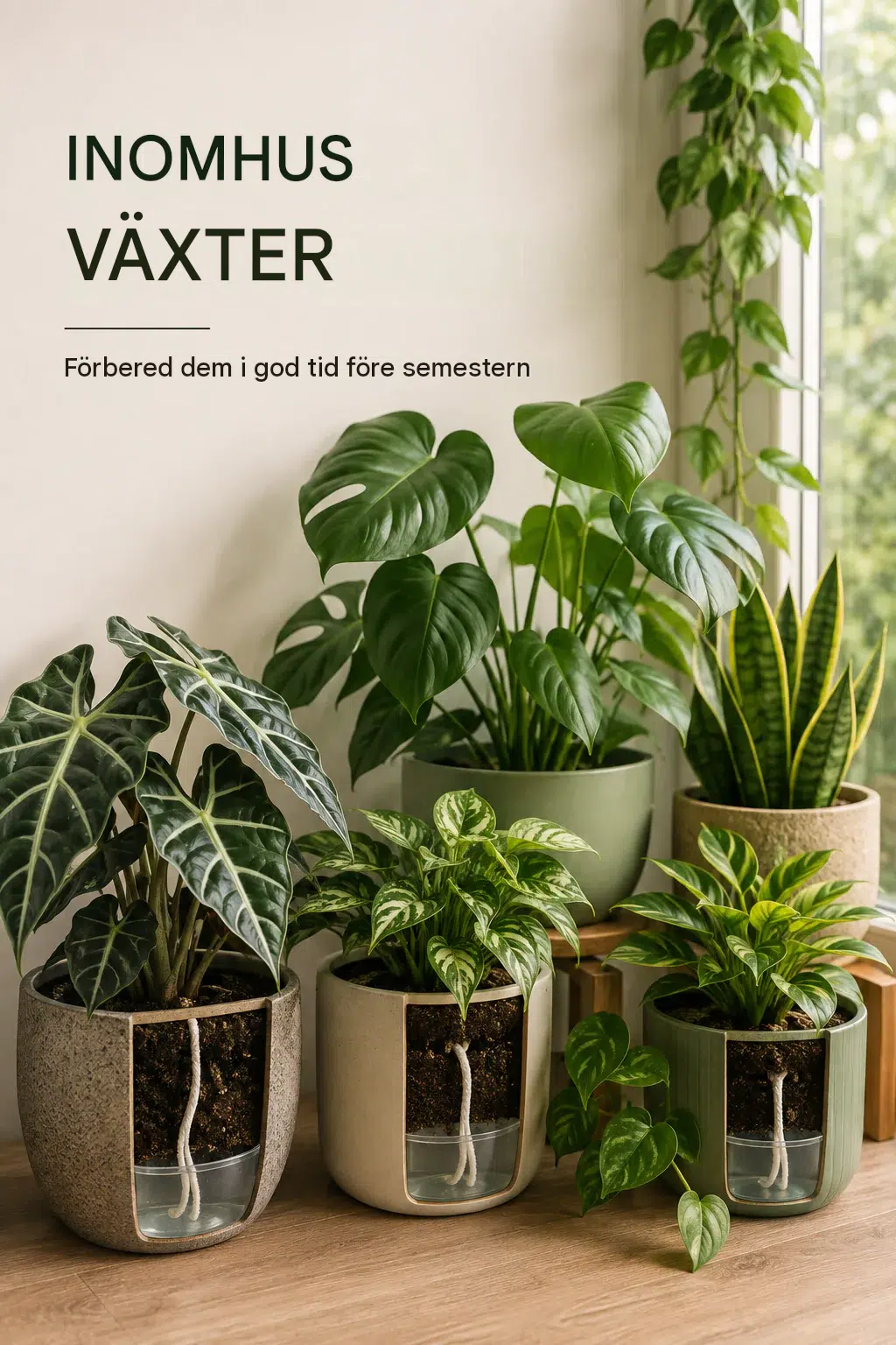 Hur förbereder man sina krukväxter innan man åker på semester?
