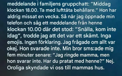 De få orden krossade vår familjehistoria